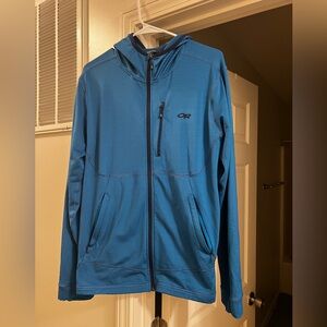 Men’s Outdoor research Vigor grid fleece zip up hoodie size Large